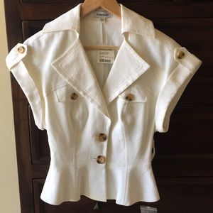 RARE Bebe Kimono sleeve Peplum  Top